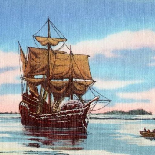 The Mayflower at sea