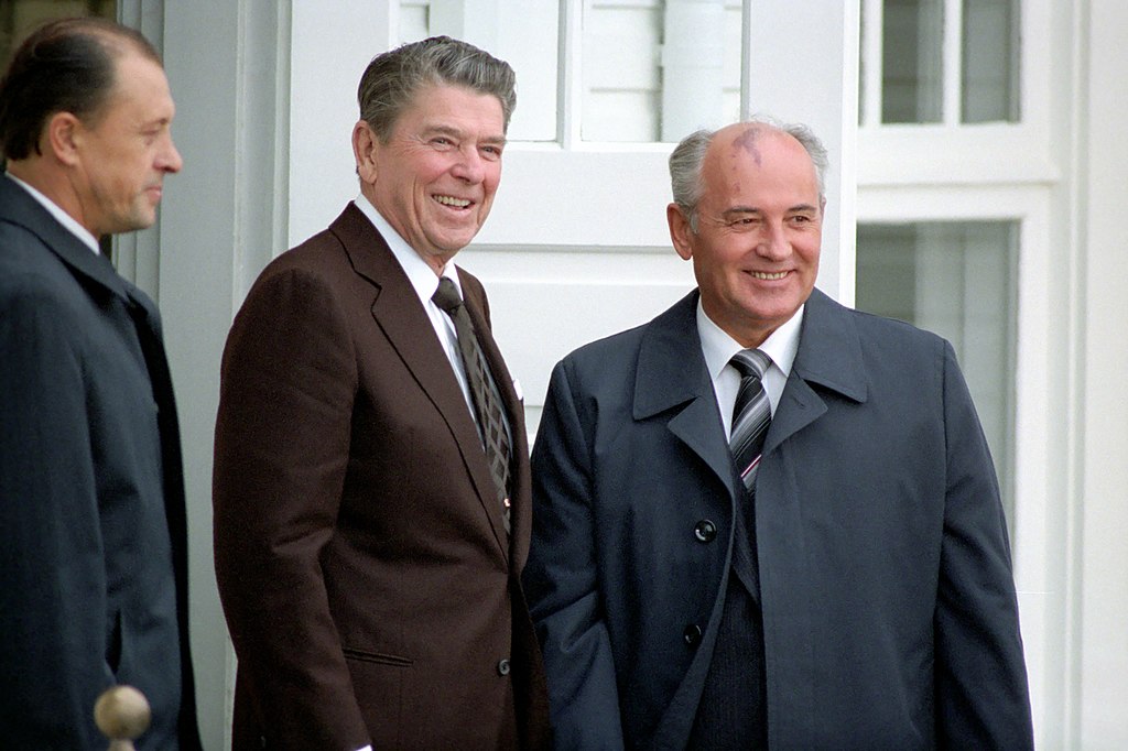 Mikhail Gorbachev at Hofdi House