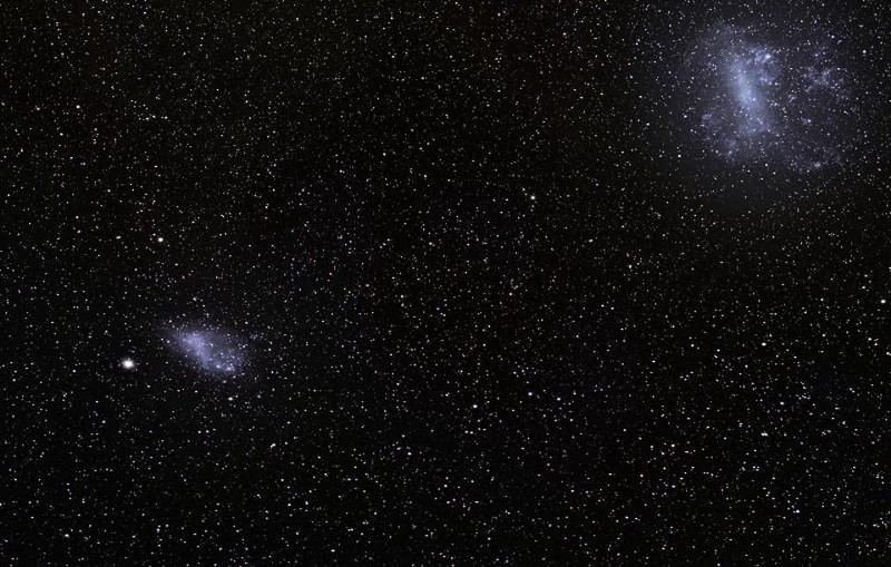 large and small magellanic cloud