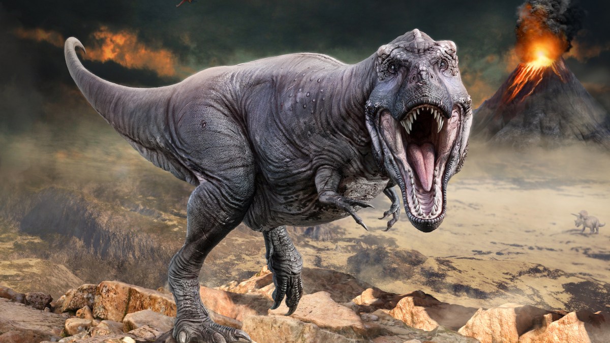 volcano dinosaurs