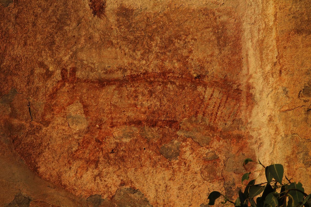 Cave painting Tasmanian tiger