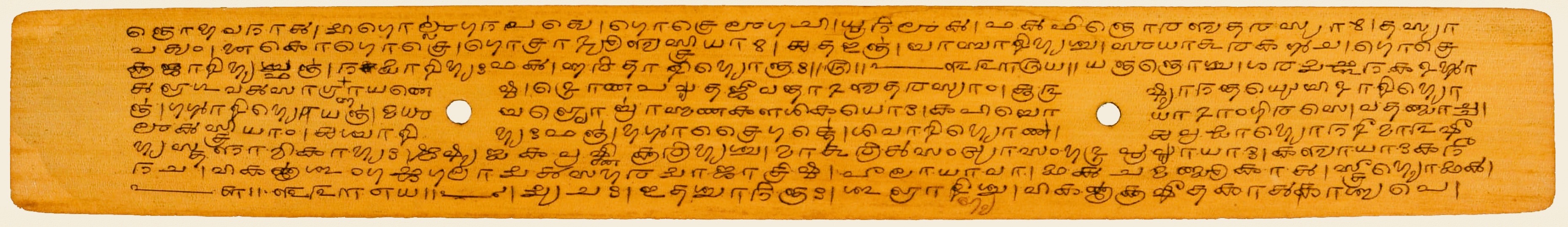 A palm-leaf page from the Aṣṭādhyāyī