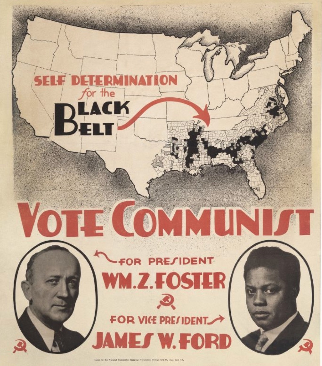 A 1932 election poster for the Communist Party in the USA
