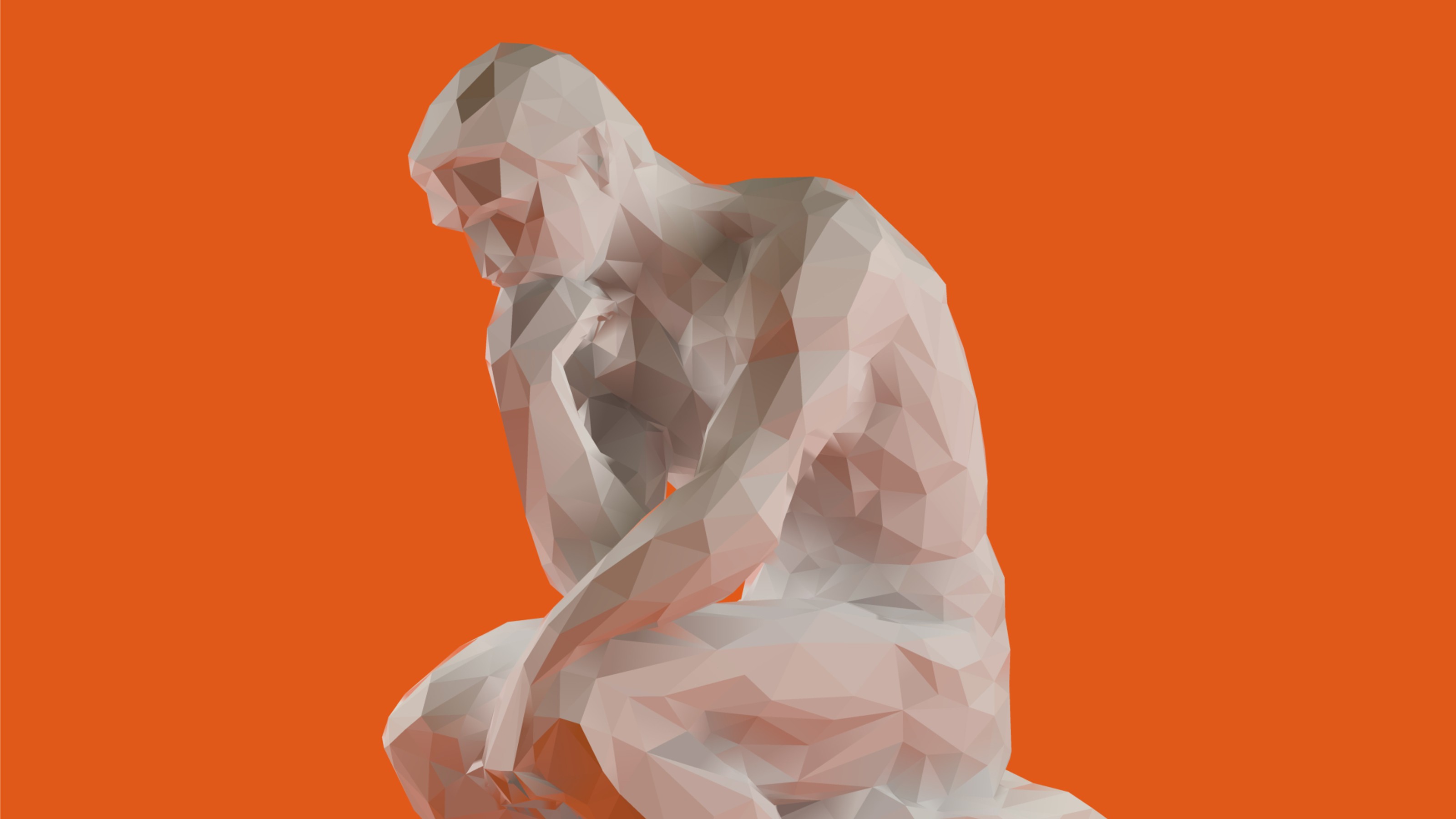 A low polygon model of the thinker