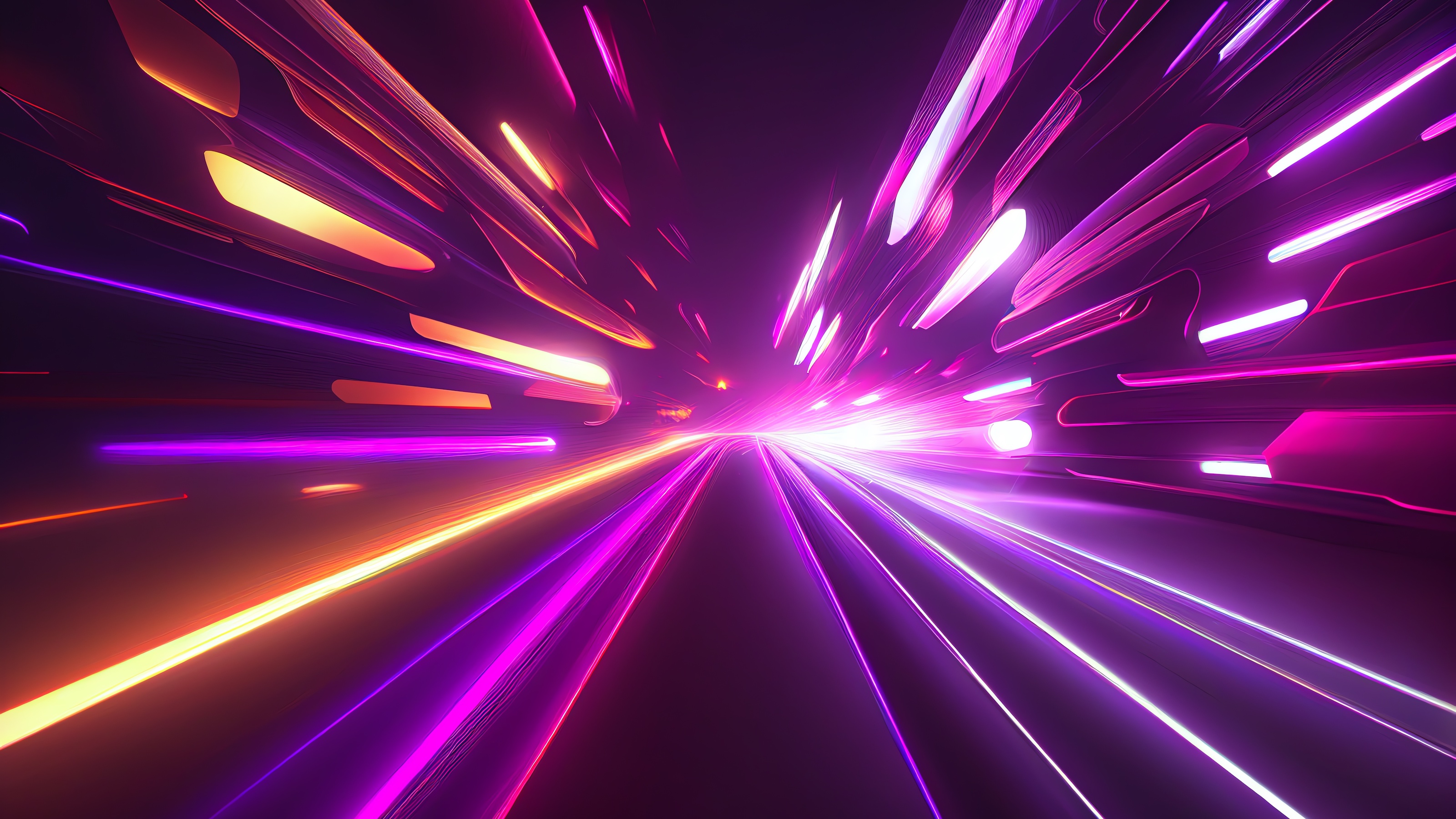 colorful rays of light