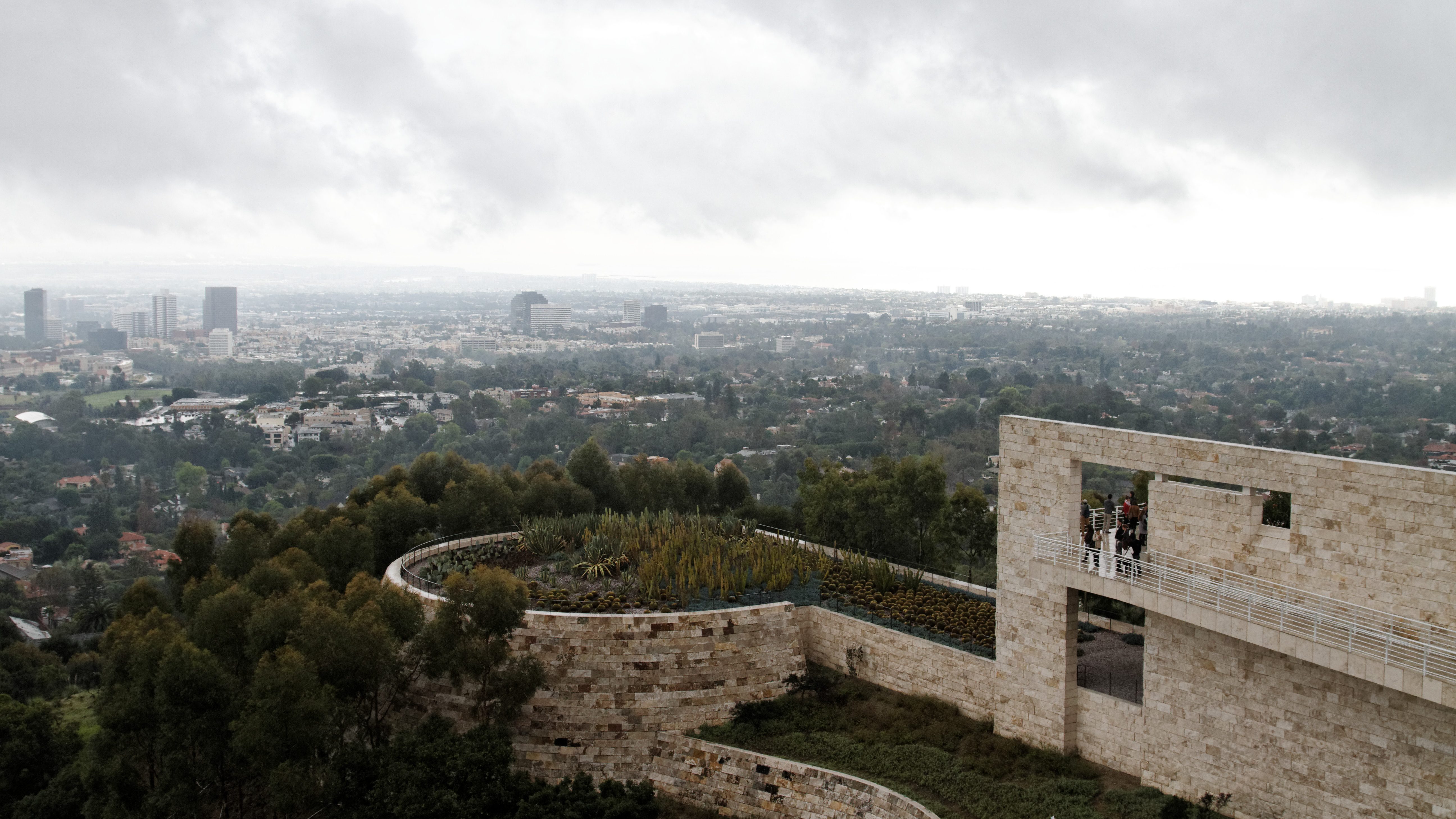 A view of Los Angeles from the Getty Center, a campus of the Getty Museum