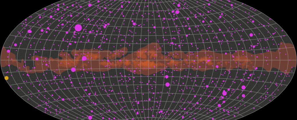 visualization of gamma-ray sky from Fermi