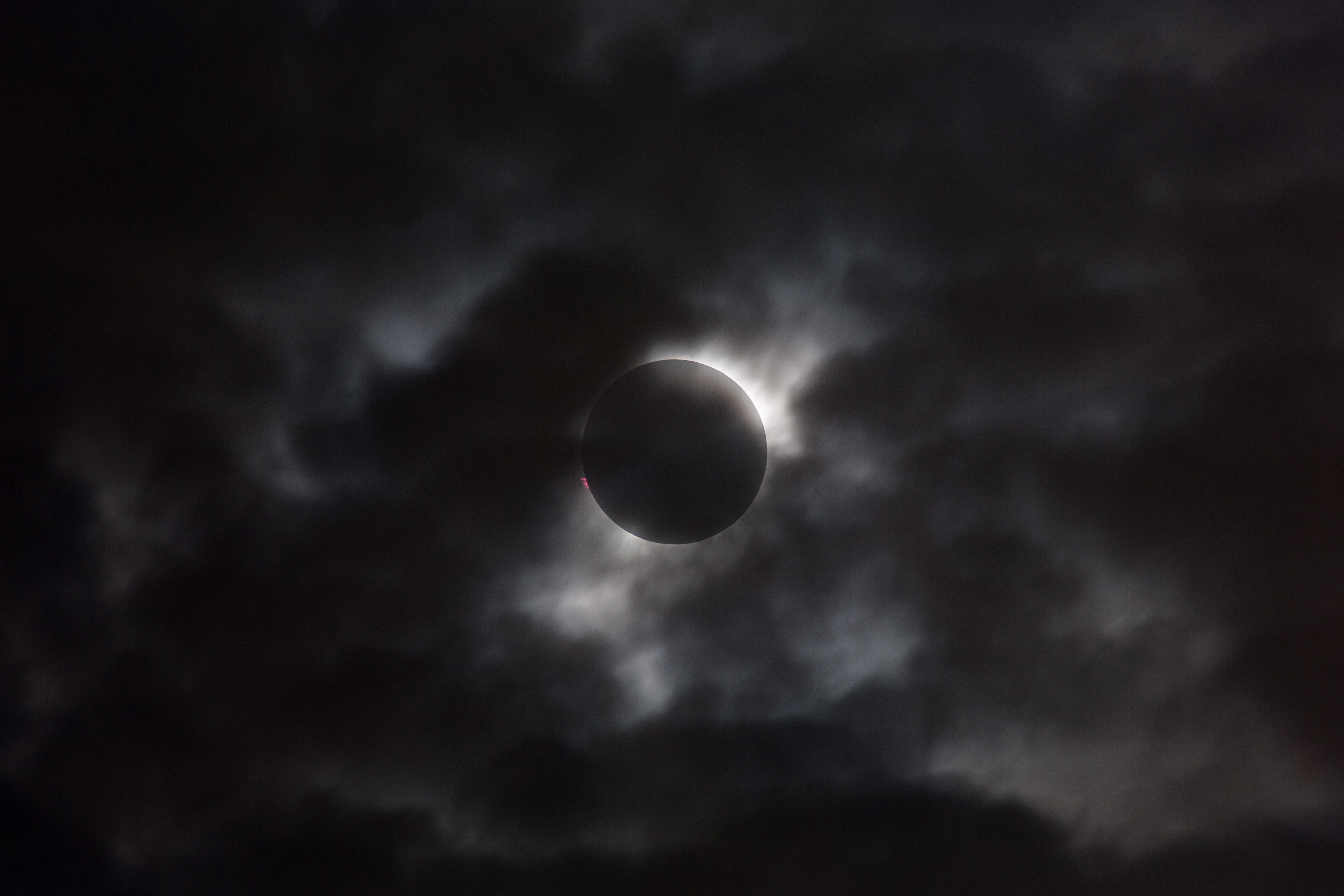 total solar eclipse cloudy