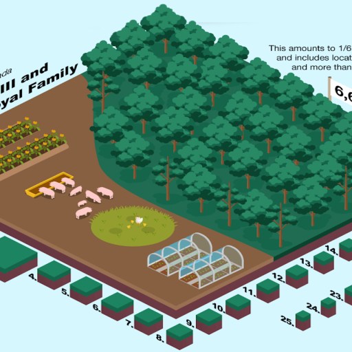 a map of a park with a lot of trees.