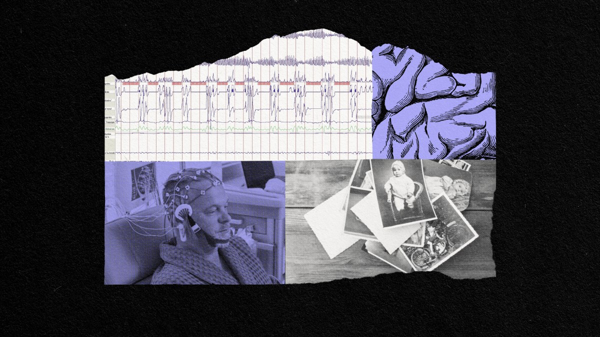 A black t-shirt featuring a picture of a man and a woman, causing brain zaps.