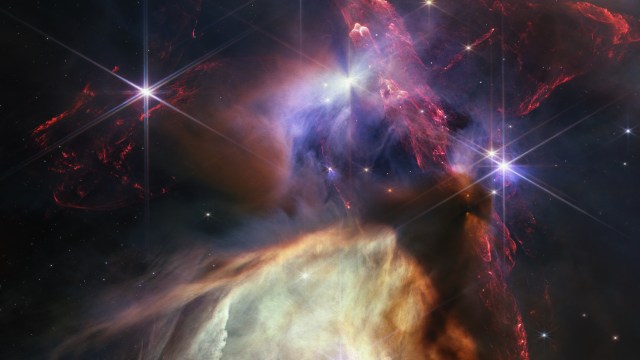 an image of a nebula with TRAPPIST stars in it.