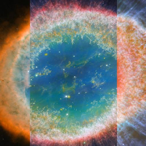 ring nebula hubble jwst nircam miri