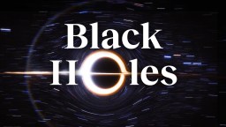 The black holes logo with a starry background.