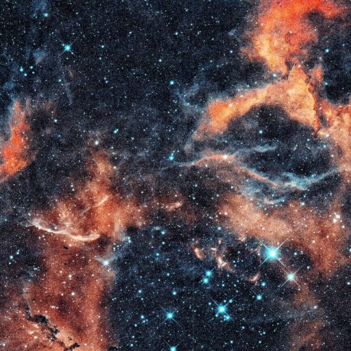 An image of a nebula with stars in it.