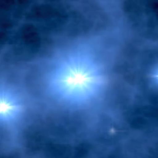 An artist's impression of a cluster of stars.