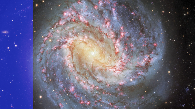 The Milky Way, a galaxy in space filled with stars, grew up.