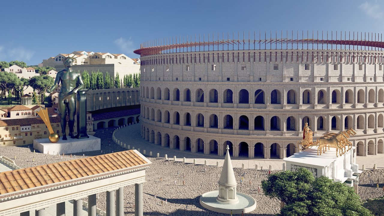 A model of the Colossus depicting the grandeur of ancient Rome.