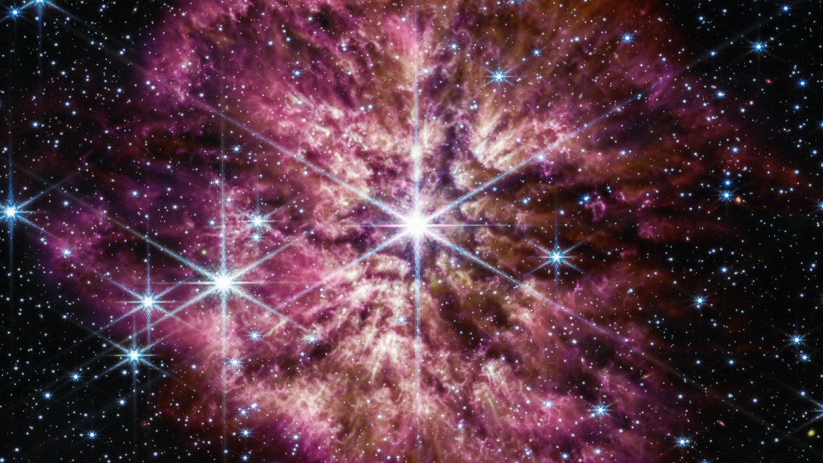 An image of a star nebula in space.