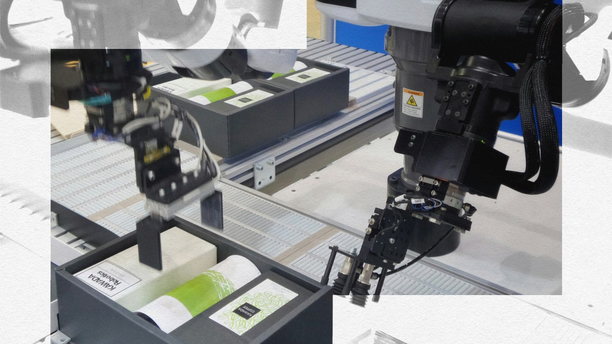 A photo of a machine in a factory capturing the essence of AI work.