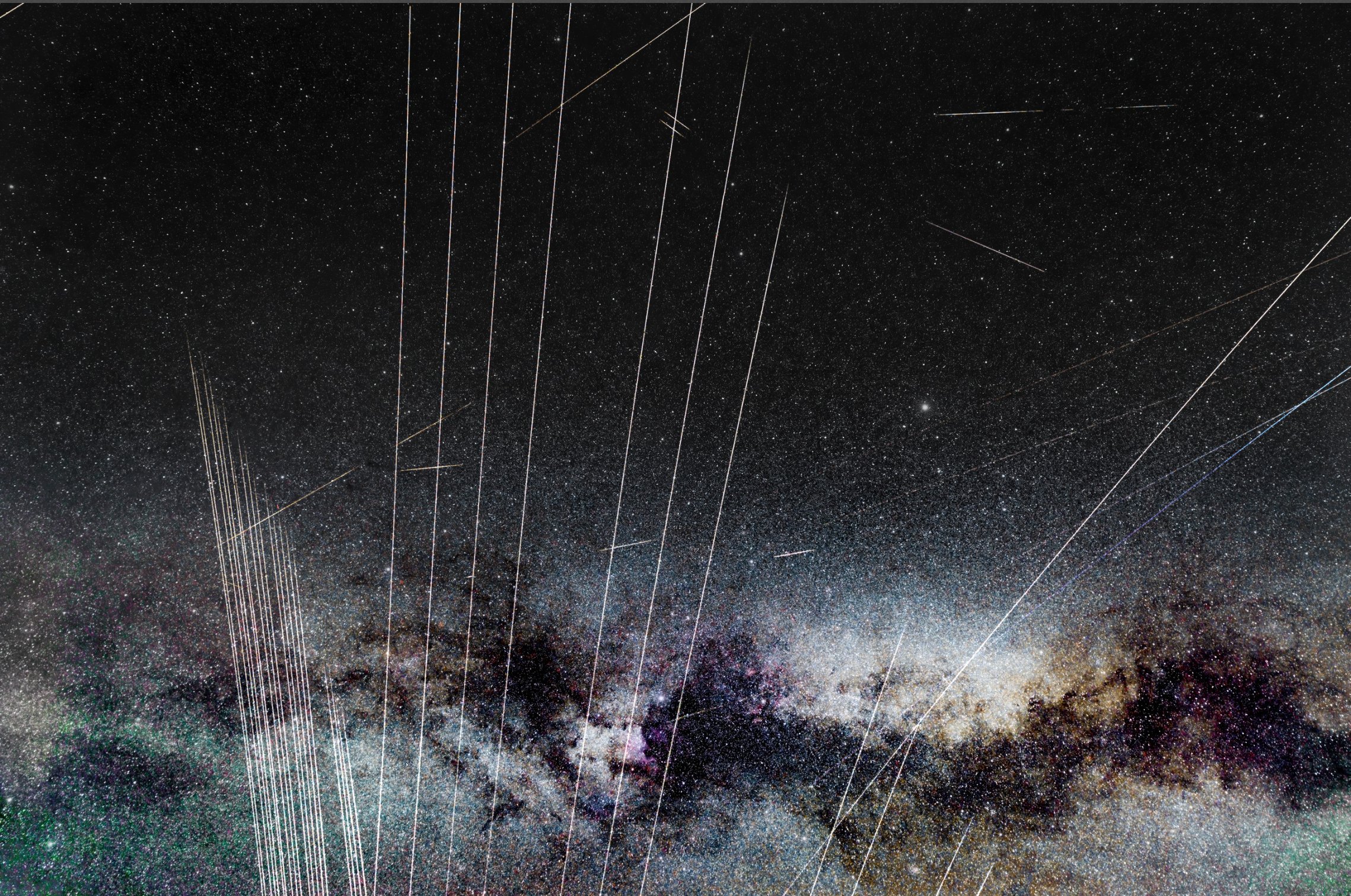 An image of a starry sky with numerous stars shining brightly.