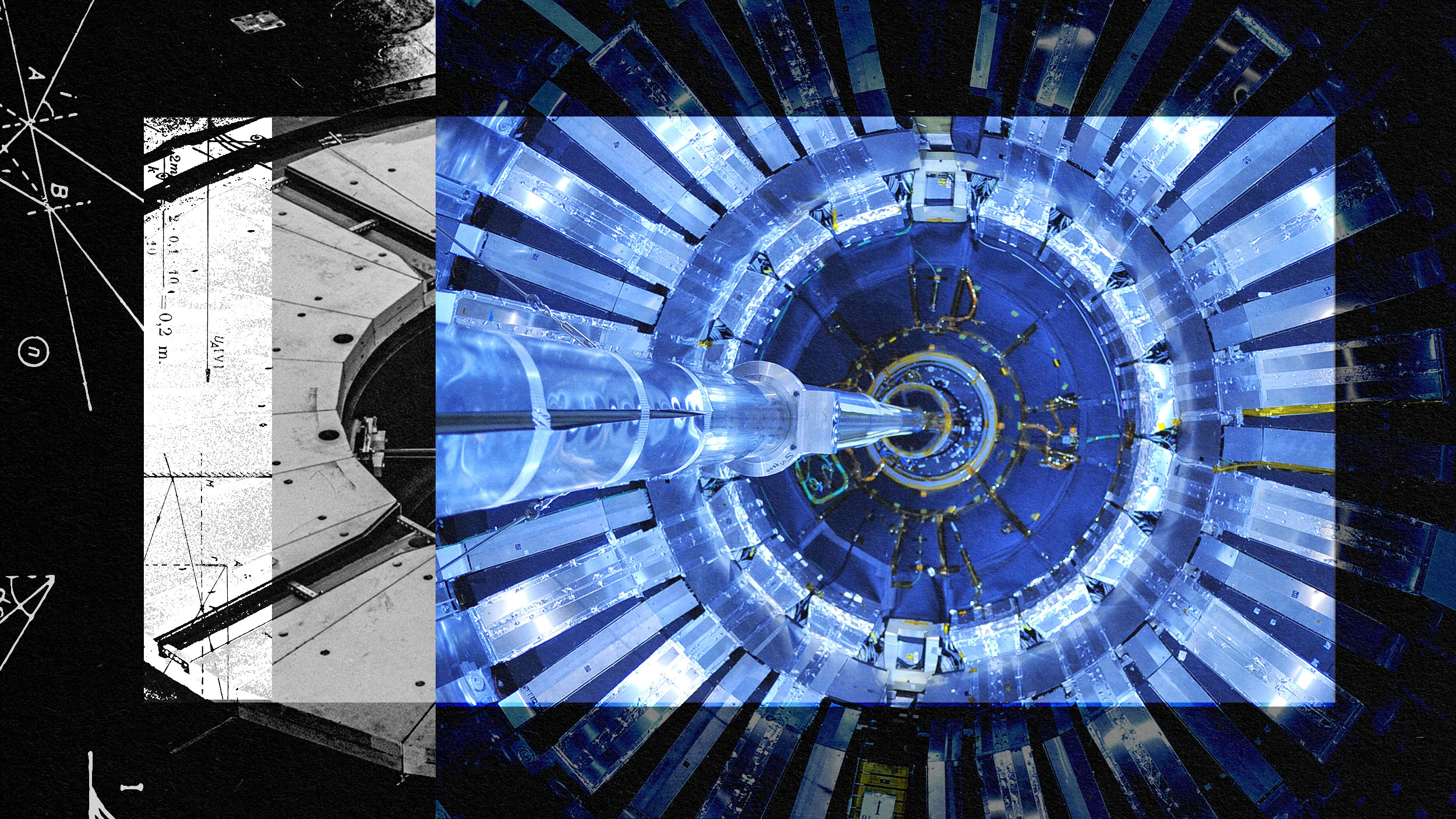 A black and white image of a large circular object.