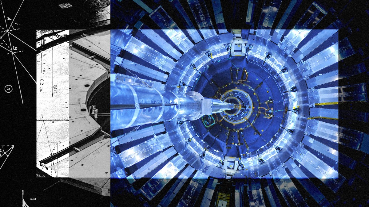 A black and white image of a large circular object.