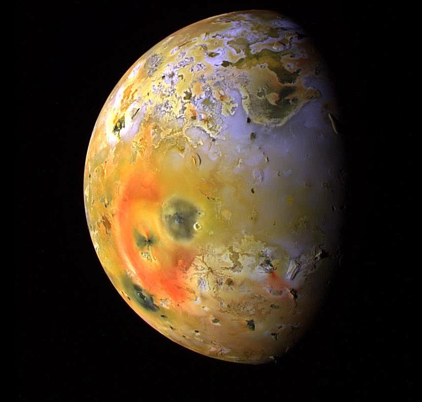 An image of jupiter taken from space.