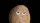A brown rock with two googly eyes attached to its upper half, set against a plain black background.