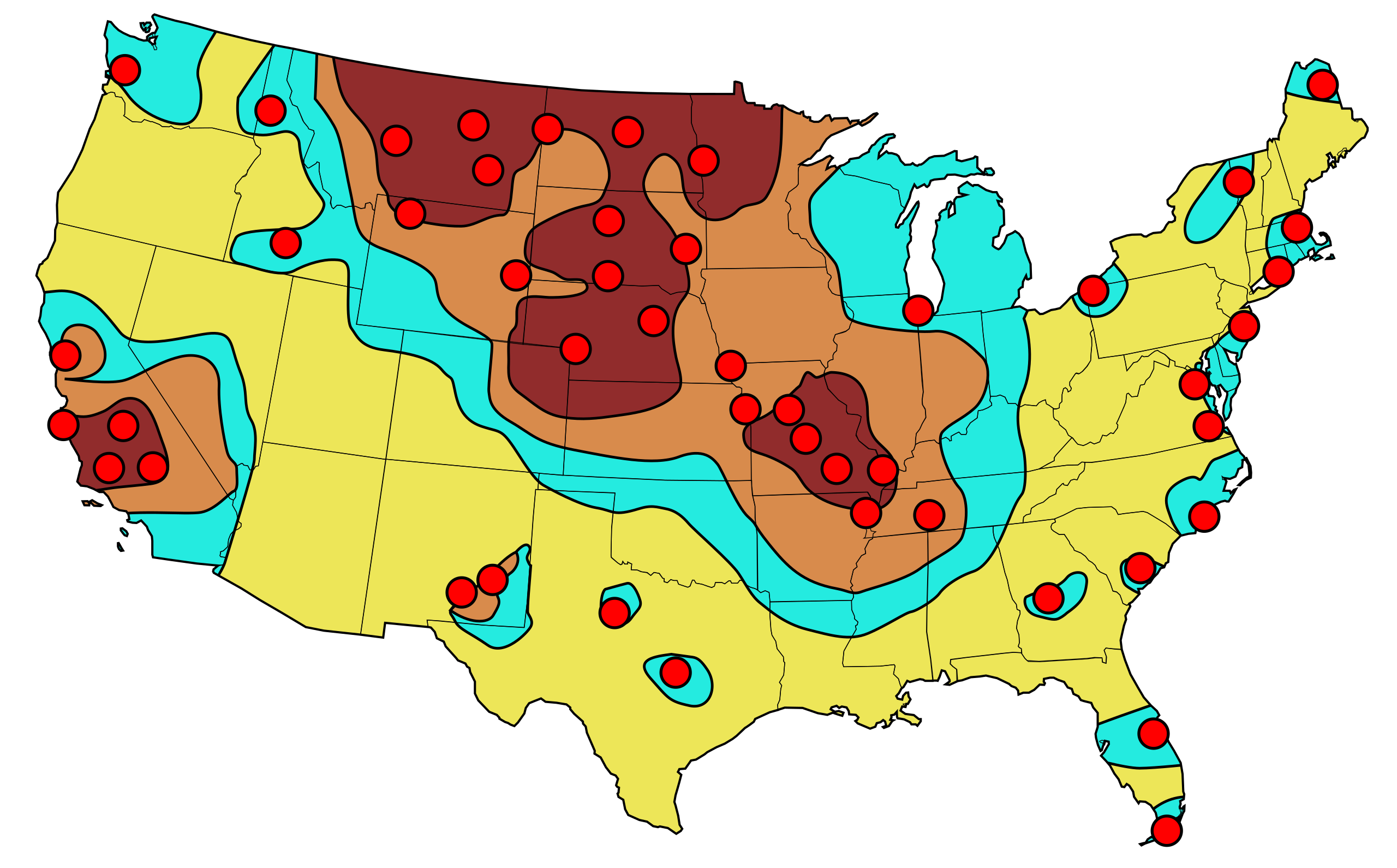 nuclear war target map