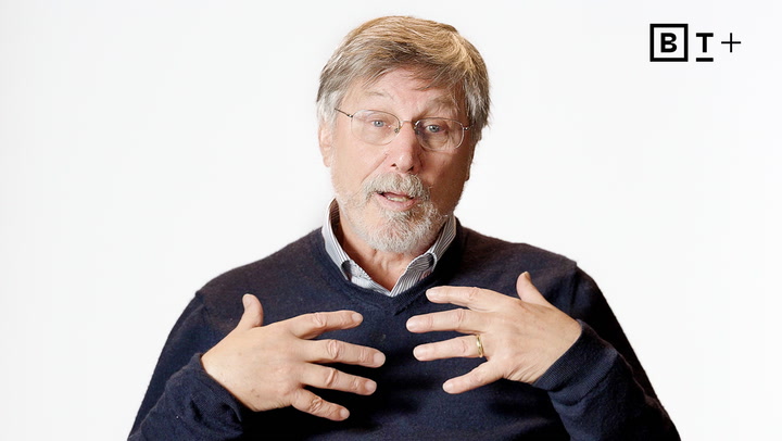 A man with his hands in his chest.