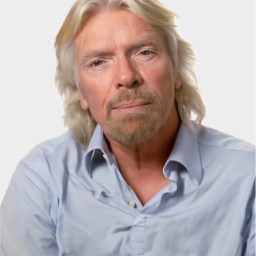 A middle-aged man with long blond hair and a goatee, wearing a light blue collared shirt, poses against a plain white background.
